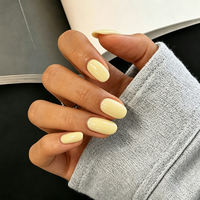 Faux Ongles Ronds à Échantillonnage Rapide, Couleur Unie Brillante Personnalisable, 10 Pièces, Vente en Gros, pour Séance Photo
