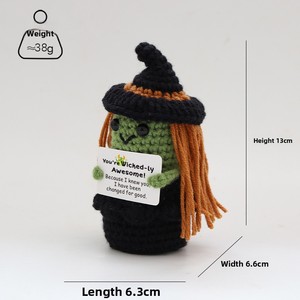 Nuovo Stile Transfrontaliero: Bambola all'Uncinetto a Forma di Zucca Sorridente, Realizzata a Mano con Filato di Lana, Ornamento di Halloween, Pronta all'Uso - Product Image 2