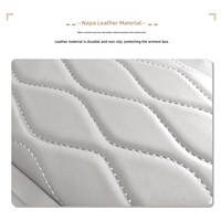 Coussin de protection en cuir matelassé losanges pour accoudoir de voiture Zhijie V9 ; Accessoire décoratif de rangement intérieur