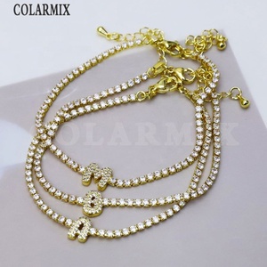 High Quality Luxury Zircon <b>Initial</b> Letter <b>Bracelet</b> Crystal Women Jewelry <b>Bracelet</b> Fashion Jewelry Gift - Product Image 3