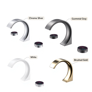 Rubinetto Miscelatore <span class=keywords><strong>per</strong></span> Lavabo <span class=keywords><strong>Bagno</strong></span> a 3 Fori con Doppia Maniglia, Design Moderno ed Elegante, Accessori in Ottone <span class=keywords><strong>per</strong></span> Hotel - Product Image 5