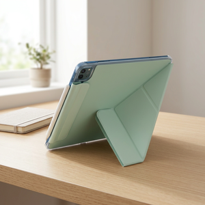 Funda Magnética de Cuero de Doble Cara MQ 2026 para <span class=keywords><strong>iPad</strong></span> de 11 Pulgadas, Cubierta Plegable en Y, Protección Anticaídas y Antigolpes en las 4 Esquinas para Tablet Air 8 - Product Image 1