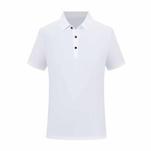 Polo de golf de seda helada de color sólido de manga corta para hombre, nuevo diseño con material suave transpirable, patrón de impresión sin marcas - Product Image 4