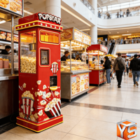 Chariot à Popcorn Métallique ZDYS Direct Usine avec Machine à Popcorn à Air Chaud Haute Performance Pliable et Sûre 110-220V Idéal pour le Gaming Excellent Prix