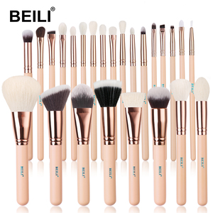 BEILI-brochas de maquillaje personalizadas, juego de brochas de maquillaje de base, color rosa, 25 unidades - Product Image 1