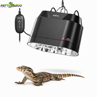 Lampe à double dôme intelligente REPTIZOO pour OEM ODM, logo personnalisé, fabricant en marque blanche, vente en gros, UVB pour reptiles
