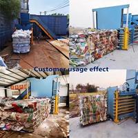 Presse à balles automatique pour bouteilles en plastique usagées, machine à compresser les déchets de papier cartonné horizontale, presse à balles compacteuse