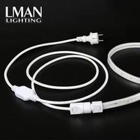 Bande lumineuse LED flexible étanche IP65, largeur 12 mm, 180 LED/m, 11 W/m, AC220V, SMD2835 Epistar, CRI élevé 80