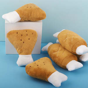 Juguete para Perros de Peluche con Forma de Pierna de Pollo, Ecológico, Interactivo, con Sonido, para Masticar y Limpiar los Dientes - Product Image 5