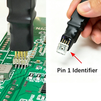 Sonda de resorte Pogo Pin JYWD SOP8-150mil para prueba de programación de IC, programación de chips SOP8 SOIC8 TSSOP8 WSON8 SPI FLASH BIOS