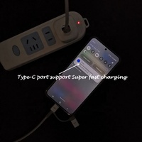 Pengiriman cepat beberapa perangkat pengisian daya kuat nilon kepangan 8 Pin USB Tipe C 2 in 1 kabel
