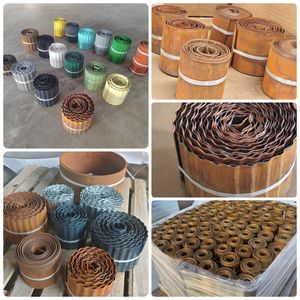 Bordure de jardin rectangulaire YW Industrial, facile à installer, résistante aux intempéries, décoration, 5m 10m, bordure de pelouse <span class=keywords><strong>en</strong></span> acier corten pré-rouillé - Product Image 6