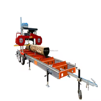 Scierie industrielle portable Rst6 Scie à ruban Remorque Machine automatique de découpe de bûches de bois pour la production de bois