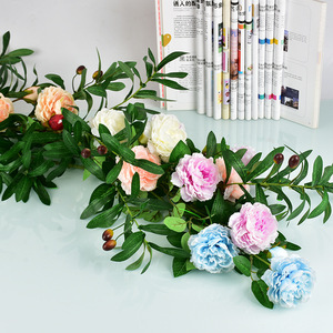 Bouquet de Branches d'Olivier Artificielles 10cm-30cm Fleur en Soie Décoration d'Intérieur Décoration de Mariage - Product Image 3