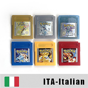 ITA italiano ahorro de batería cristal oro plata amarillo Azul Rojo verde caja metálica holográfica Manual cartucho de juego GBC con cable - Product Image 6