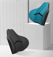 Housse respirante pour oreiller de soutien lombaire de chaise en tricot ergonomique avec mousse à mémoire de forme supérieure pour sièges de voiture et ordinateurs