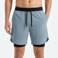 Shorts de course actifs, respirants et légers, séchage rapide, avec doublure 2-en-1, pour hommes, pour marathon, fitness et entraînement en salle de sport