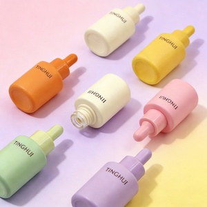 Custom LOGO Multi-Size 30ml 60ml 120ml <b>Macaron</b> Color Luxury Skincare Refill Package Empty Glass Dropper Bottle for Beauty - Product Image 3