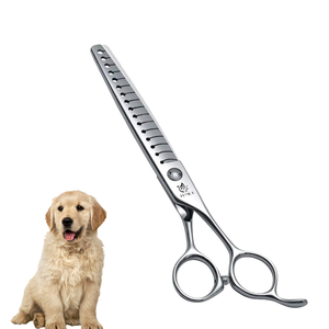 7.0 Inch Veterinary Stainless Steel Animal Shaped Scissors Pet Grooming Scissors Fishbone <b>Teeth</b> 5 Scissors Set - Product Image 4