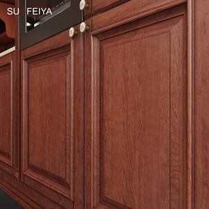 Precio al por Mayor, Listo para Armar, Gabinetes <span class=keywords><strong>de</strong></span> Cocina Blancos Estilo Shaker, Diseño <span class=keywords><strong>de</strong></span> Madera Maciza con Chapa <span class=keywords><strong>de</strong></span> Madera - Product Image 2