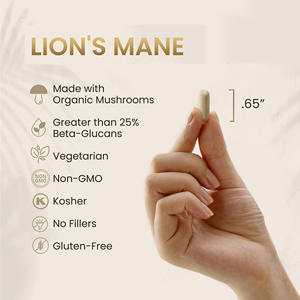 Extracto de seta de cola de pavo de etiqueta privada, suplemento cerebral de Reishi rojo nootrópico, cápsulas blandas de seta de León de 1500mg - Product Image 5