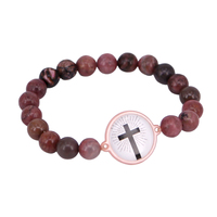 Bracelet RFID 13,56 MHz de prière, nouveau design, avec puce 213/215/216, lecture rapide, perles de foi religieuse, fourni par l'usine