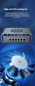 Mini PC Pare-feu 12e Génération Core i7 1265U 1245U <span class=keywords><strong>1215U</strong></span> DDR5 avec Ventilateur, Mini Ordinateurs Routeur Logiciel 6x2.5G LAN Proxmox Ether CAT 4K HD DP - Product Image 4
