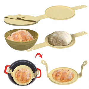 BPA Free Sourdough <b>Bread</b> Starter Kit Silicone Sourdough Starter Jar Container Sourdough <b>Bread</b> Baking <b>Baskets</b> - Product Image 2