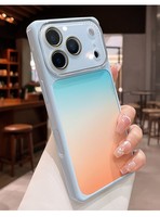 Coque de téléphone portable tendance avec lentille en cristal AR dégradé pour iPhone 17 Pro Max 16 15 14 13