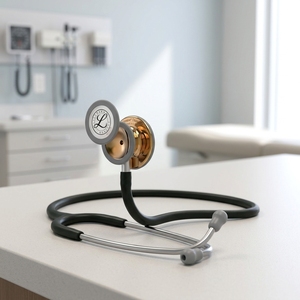 Estetoscopio Manual de Acero de Doble Cabeza Portátil - Especializado para Uso Avanzado en Cardiología Médica - Product Image 1