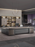 Foshan Boss Moderne Simple Grand Bureau Chaise De Bureau Combinaison En Bois Modulaire Président Table Postes De Travail Classe Leadership