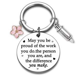 Portachiavi con Lettera Ispirata, Regalo per Papà, Mamma, Sorella, Migliore Amico, Insegnante, Infermiera, Ciondolo a Forma di Cuore, Puzzle, Lettera, Fiore - Product Image 5