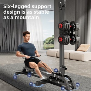 Equipo de Fitness <span class=keywords><strong>para</strong></span> el Hogar, Uso <span class=keywords><strong>en</strong></span> Interiores, Resistencia Ajustable, Herramienta de Ejercicio <span class=keywords><strong>para</strong></span> Quemar Grasa y Perder Peso, Máquina de <span class=keywords><strong>Remo</strong></span> Plegable de PVC - Product Image 4