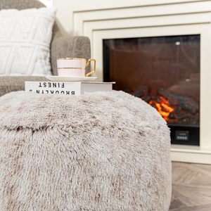 Pink Faux Fur Round <b>Bean</b> <b>Bag</b> Indoor Sofa Lounger Waterproof Bed Chair - Product Image 3