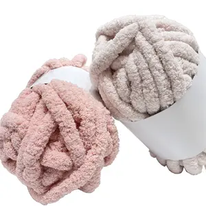 Couverture <span class=keywords><strong>XXL</strong></span> en fil chenille épais de style islandais, en <span class=keywords><strong>laine</strong></span> et polyester, en carton, la moins chère, 100% polyester, bonne qualité, 1/0.14NM, 250g, résistante - Product Image 1