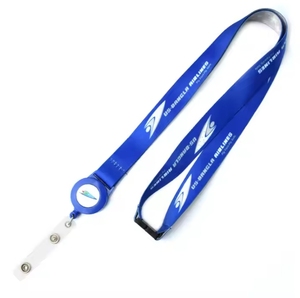 Custom Logo Badge Reel <b>Polyester</b> Id Long <b>Lanyard</b> - Product Image 2