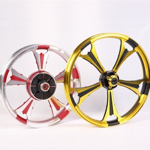 Jantes en alliage d'aluminium de style Prince des Fleurs de Prunier, adaptées aux freins à disque avant et arrière. - Product Image 1