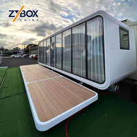 Maison conteneur moderne de luxe extensible et confortable, type Apple Cabin Space Capsule, mini-maisons 2 chambres avec cuisine, certifiée CE, US AU