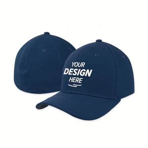 Unisex Custom 6-Panel Curved Brim Baseball Cap Inner Structured <b>Hat</b> with Embroidered Logo and Metal Buckle Back Closure - Product Image 1