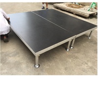 Scène portable en aluminium 8x4ft 4x4ft, plateforme en contreplaqué pour mariages et concerts, structure de scène