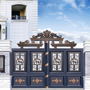 Puerta Principal Automática de Aleación de Aluminio con Recubrimiento en Polvo, Diseño de Jardín, Estilo Tubo Vertical, Puertas y <span class=keywords><strong>Portones</strong></span> de Aluminio - Product Image 6