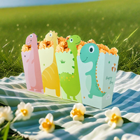 Boîtes de nourriture jetables dinosaure de dessin animé bonbons puce papier étuis à pop-corn pour Ramadan remise des diplômes saint valentin et Thanksgiving