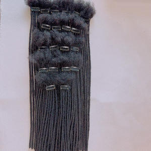 Vente en gros 100% <span class=keywords><strong>cheveux</strong></span> humains <span class=keywords><strong>mèches</strong></span> faites <span class=keywords><strong>à</strong></span> la main douces 0.4cm 0.6cm couleurs noires naturelles pinces au crochet dans les dreadlocks extensions de <span class=keywords><strong>cheveux</strong></span> - Product Image 3