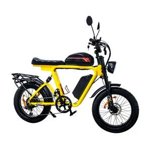 Sıcak satış güzel sarı dağ yolu çok amaçlı yeni enerji elektrikli bisiklet 1000W motor 48V 22ah yüksek kalite e bisiklet