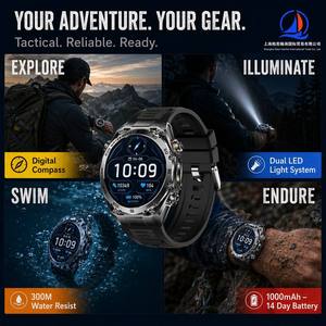 Reloj Inteligente con Logotipo Personalizado OEM, Pantalla IPS de 1.53 Pulgadas con <span class=keywords><strong>Brújula</strong></span>, Linterna LED Dual y Llamadas por Bluetooth, Batería de 14 Días para Venta al por Mayor - Product Image 5