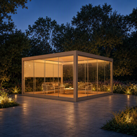 Pergola en aluminium, gazebo imperméable, motorisé, à lames orientables, écologique, personnalisable, pour balcon, certifié CE