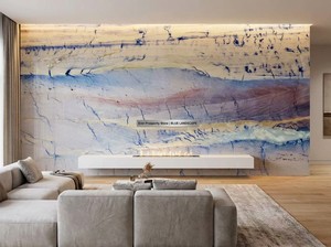 Dalles de marbre bleu <span class=keywords><strong>ciel</strong></span>, pierre naturelle exotique polie moderne, en stock pour projets d'aménagement intérieur de villas de luxe, hôtels et espaces artistiques - Product Image 3