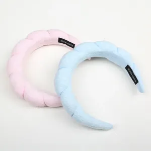 Vente chaude prix d'usine personnalisé visage SPA bandeau maquillage torsadé éponge bandeau pour les femmes - Product Image 6