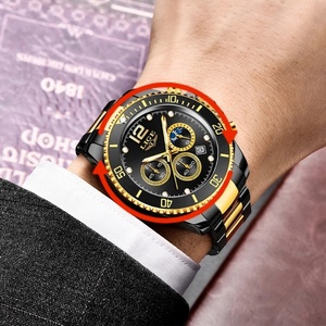 Montre Homme Lige 8924 en Gros, Chronographe Décontracté en Acier Inoxydable, Montre Japonaise à Quartz Étanche (ATM) pour Homme - Product Image 4