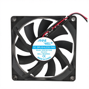 Meistverkaufter 80x80x15mm 24V DC Kugellager-Lüfter mit Hohem Luftstrom für Server/Industrieschränke/Netzteile Langlebiger Lüfter - Product Image 1